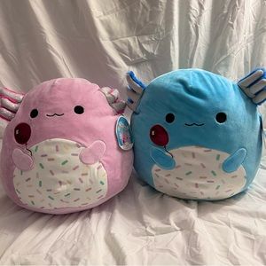 Set of Squishmallows Party City Axolotl Birthday 12”
